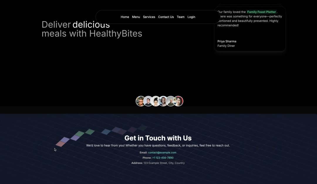 HealthyBites Components